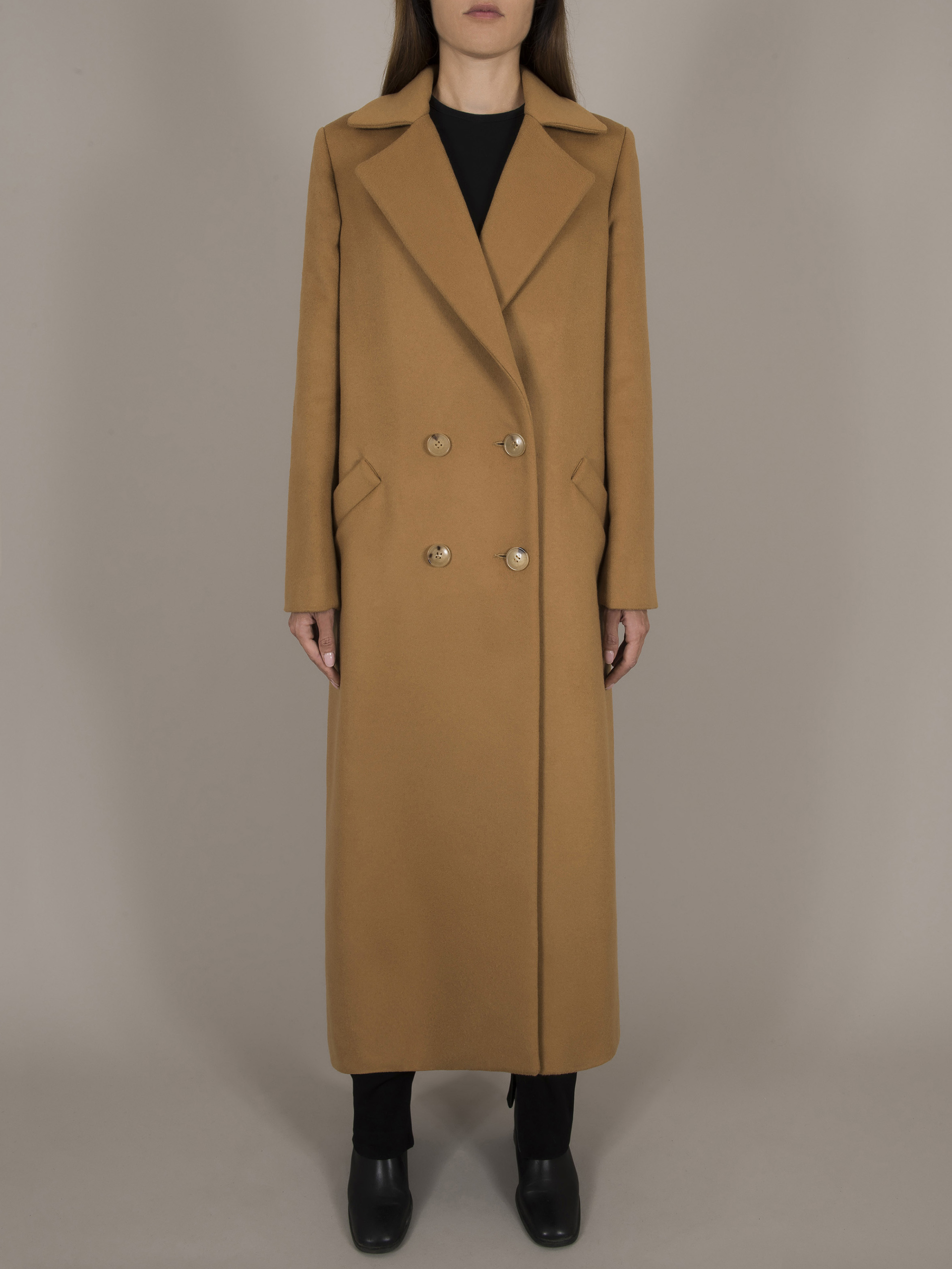 Diana Coat in Cammello Virgin Wool and Cashmere - le Rú